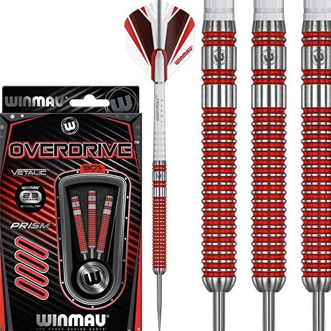 Winmau Overdrive 90% Steel Tip Tungsten Darts 3 Winmau Overdrive 90% Steel Tip Tungsten Darts