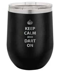 British Darts Accessories Keep Calm And Dart On Tumbler