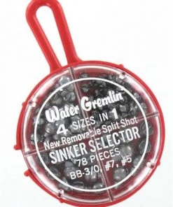 WATER GREMLIN SPLIT SHOT REMOVABLE SINKER SELECTOR 78 Pcs Fishing
