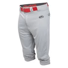 Rawlings Men's Semi Relaxed Fit Grey Baseball Pants