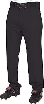 Rawlings Semi Relaxed Adult Black Baseball Pants